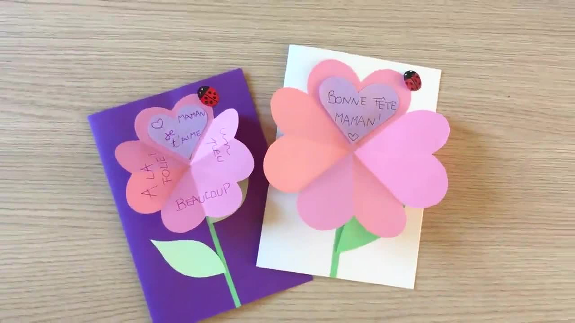 Carte Cœur En Forme De Fleur Fete Des Meres Video