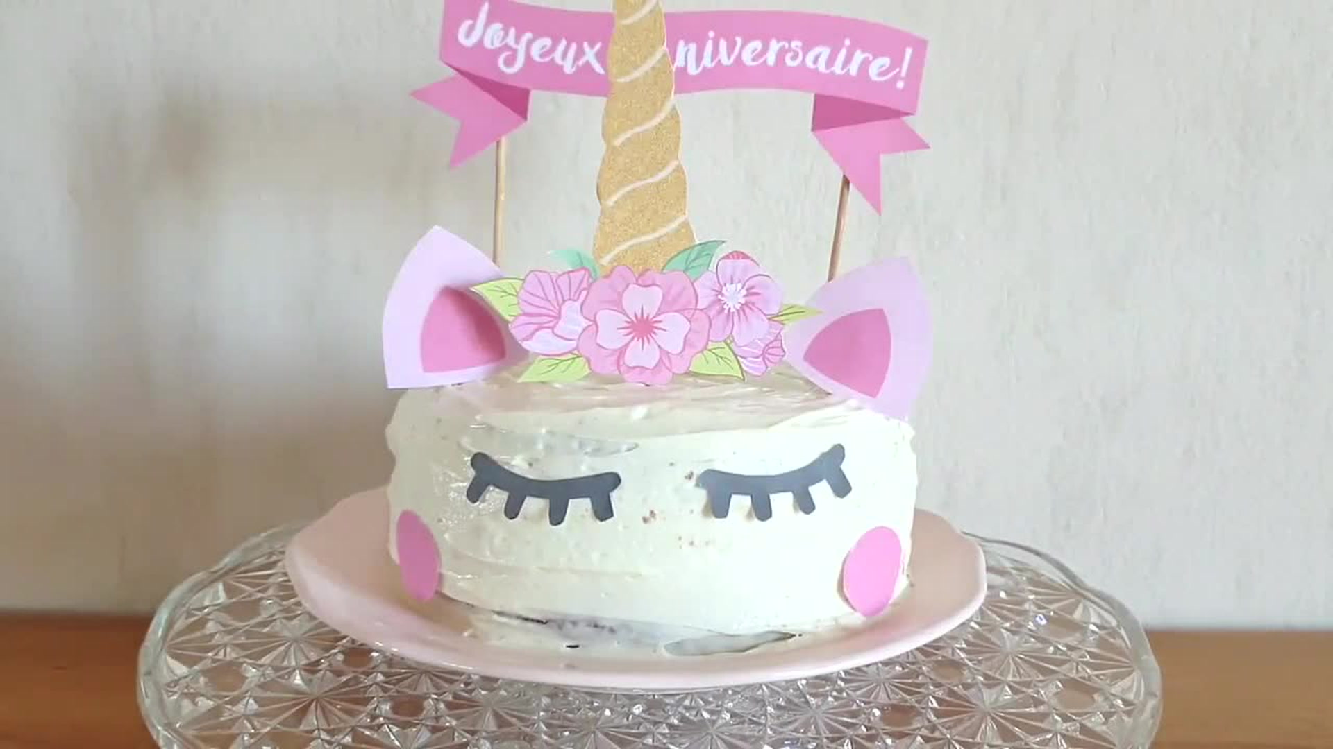 Decoration De Gateau D Anniversaire Un Topper Licorne Video