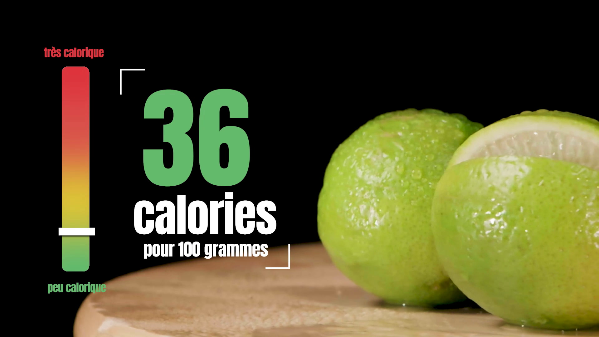 Calories citron vert : 36 calories pour