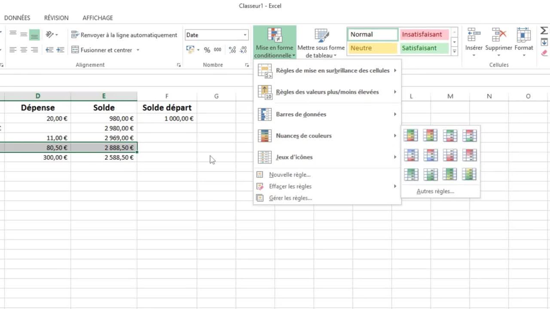 Journal De Caisse Recettes Dépenses Tableau Sous Excel Créer un tableau de gestion de recettes et de dépenses