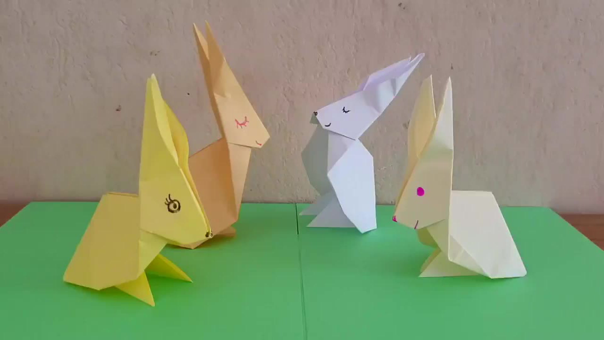 Un Lapin En Origami Pliage Papier Video