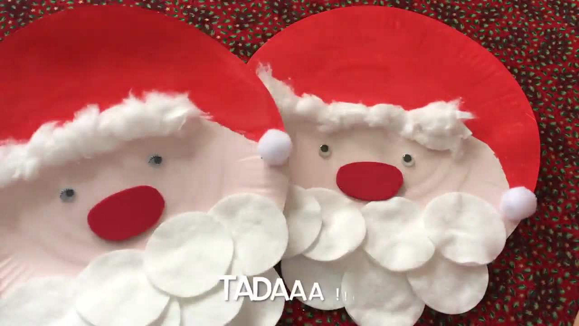 Pere Noel Avec Assiette En Carton Père Noël en assiette en carton